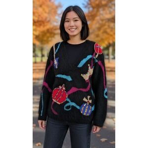 Vintage Marisa Christina Mohair Blend Sweater V-Neck Holiday Grandmacore Size L?